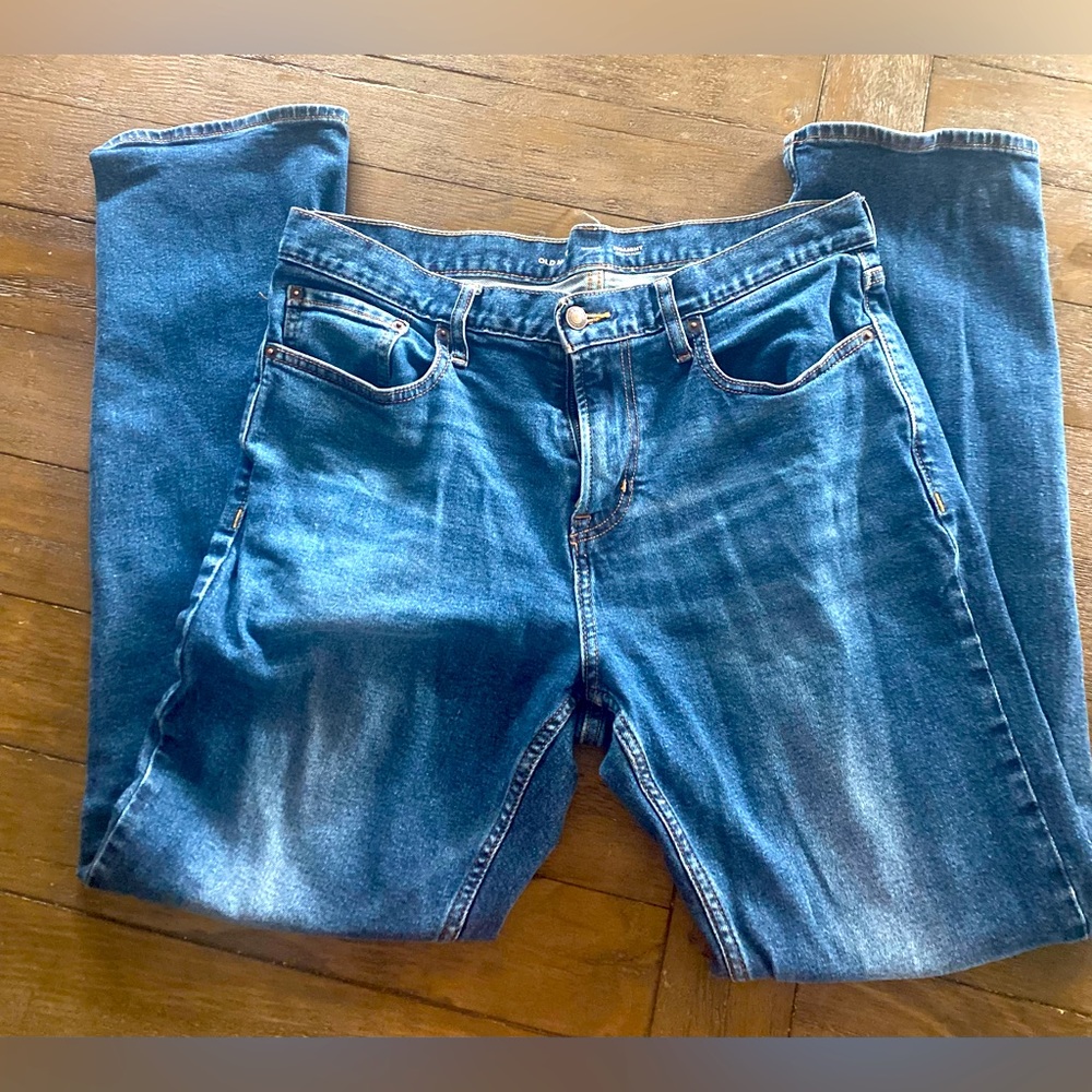 Old Navy Men’s Built-In Flex Straight Leg Jeans (34x32)